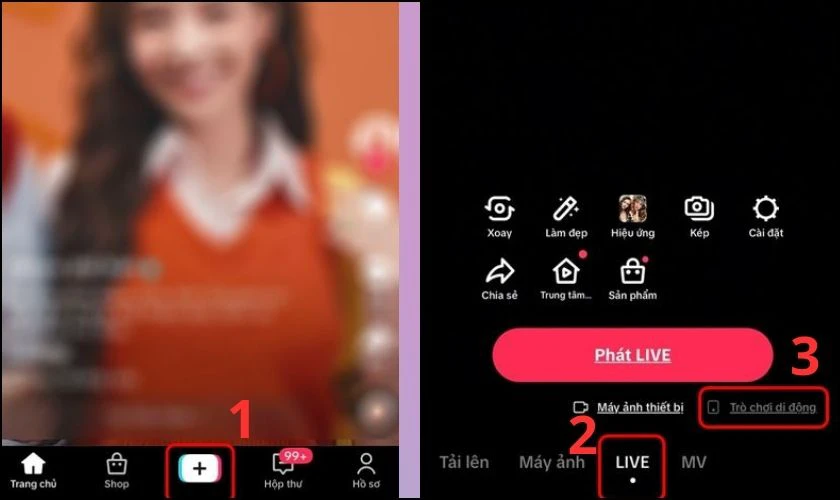 Cách livestream game trên TikTok bằng điện thoại 