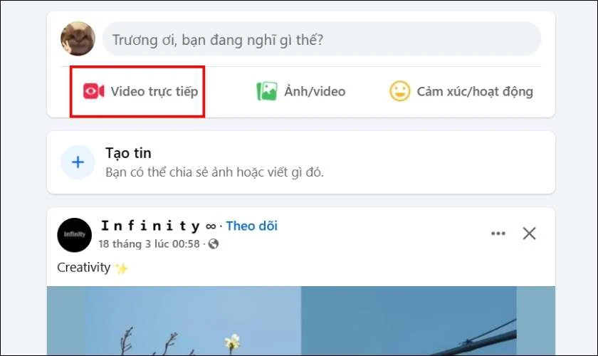 Cách livestream trên Facebook trên máy tính không cần phần mềm