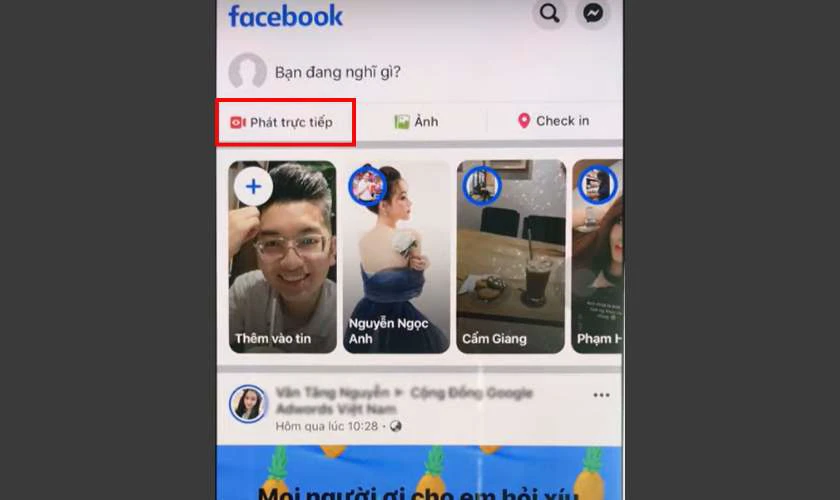 Cách livestream trong nhóm trên Facebook