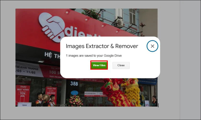 Sau khi hoàn tất, bạn chọn vào View Files