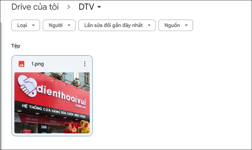 Xuất hiện Drive chứa các hình ảnh được trích xuất từ Google Docs