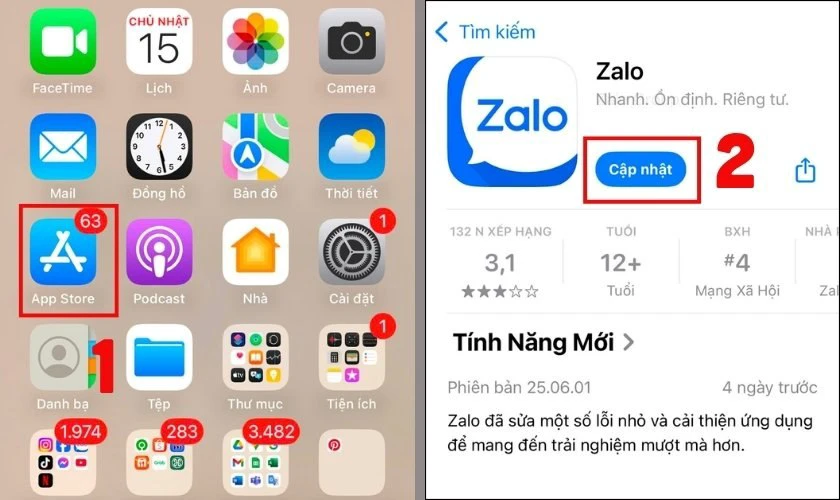 Không bật được bong bóng chat Zalo iOS 26 phải làm sao?