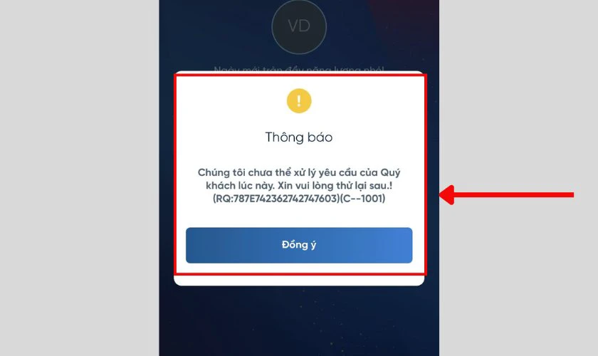 Lỗi ứng dụng VietinBank iPay hoặc lỗi mạng