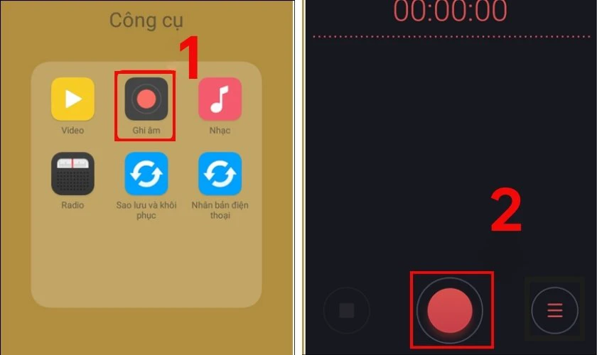 Cách mở trình ghi âm trên OPPO đơn giản