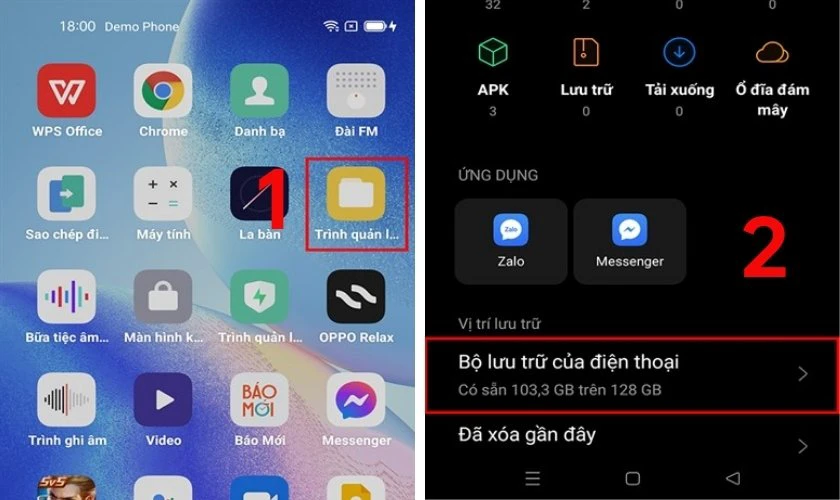 Vào Trình quản lý tệp