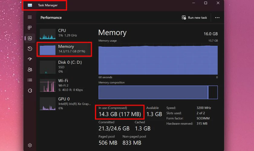 Kiểm tra hiện tượng nghẽn cổ chai “Bottleneck” có phải do RAM gây ra