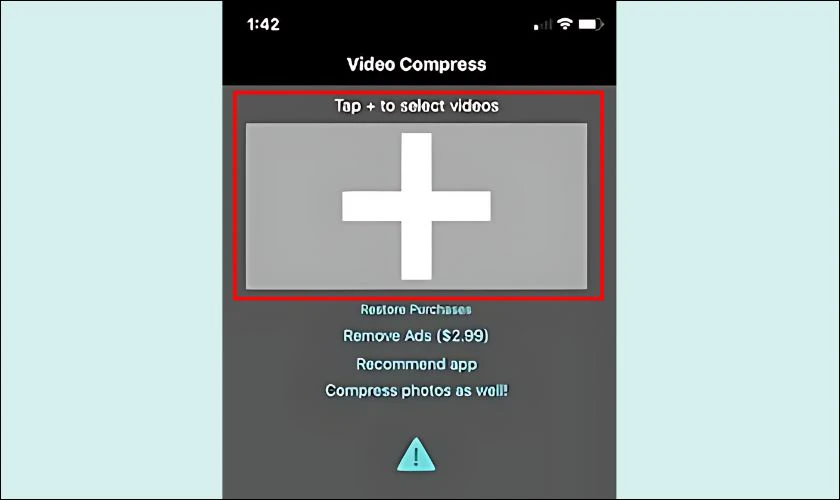 Nén video trên điện thoại bằng Video Compress bước 1