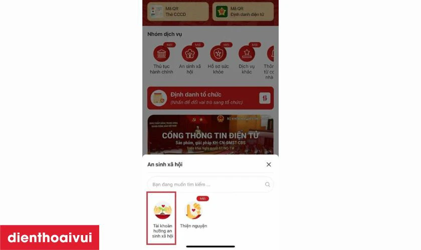Cách nhận 100K 2/9 trên VNeID tài khoản An sinh Xã hội - Bước 2, 3