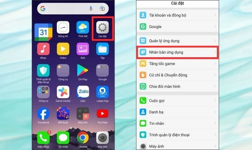 Cách nhân bản ứng dụng trên OPPO không cần tải app