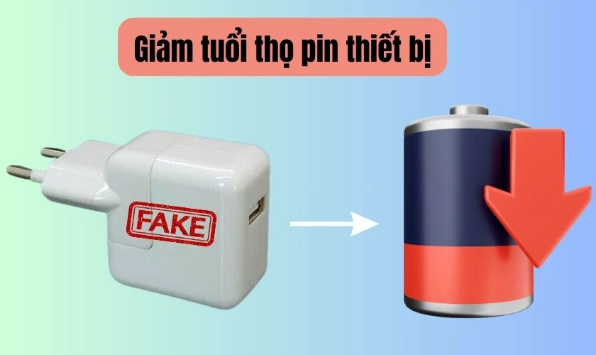 Việc sử dụng sạc xịn giúp bảo vệ và duy trì sức khỏe của pin iPad
