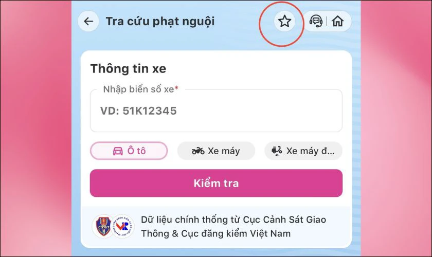 Chọn biểu tượng yêu thích