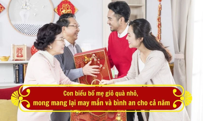 Cách nói khi biếu quà Tết bố mẹ vợ 2026 hay, ý nghĩa