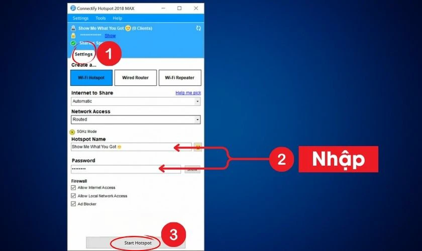 Cách phát Wifi trên Win 10 bằng phần mềm Connectify
