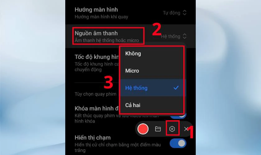 Cách quay màn hình điện thoại Xiaomi có tiếng