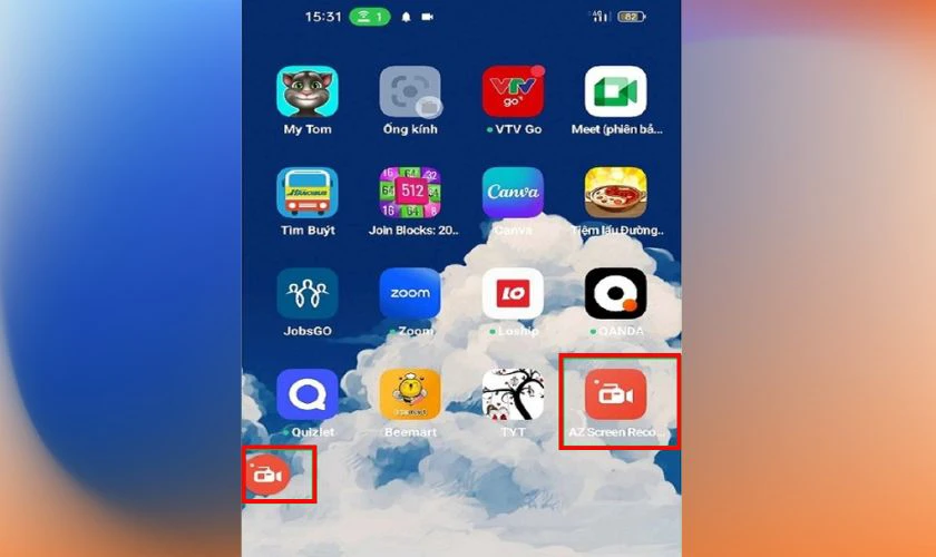 Bấm chọn vào biểu tượng ứng dụng trên màn hình