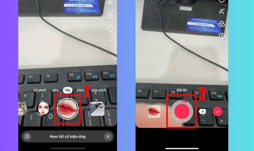 Quay từng đoạn video một