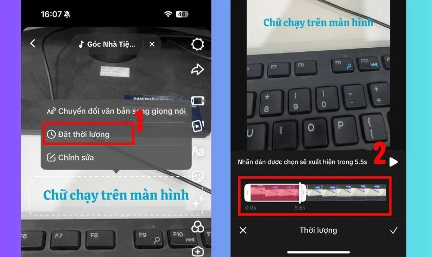 Cách quay TikTok có chữ chạy trên màn hình