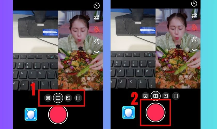 Cách quay TikTok ghép với video của người khác