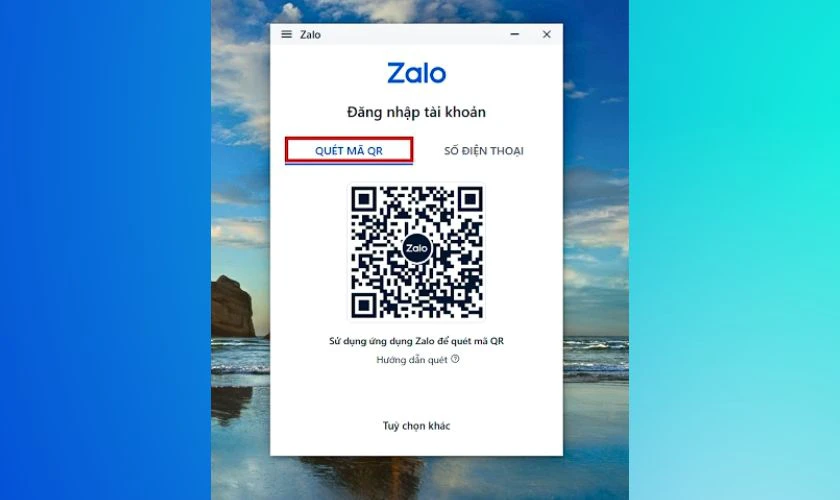 Cách quét mã QR Zalo trên máy tính bằng ứng dụng Zalo