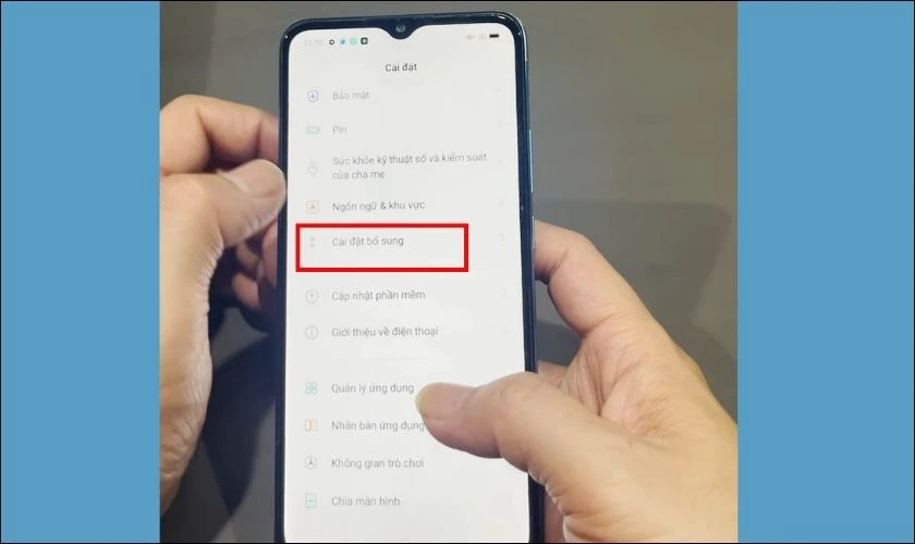 Cách Reset điện thoại OPPO không mất dữ liệu bằng cài đặt
