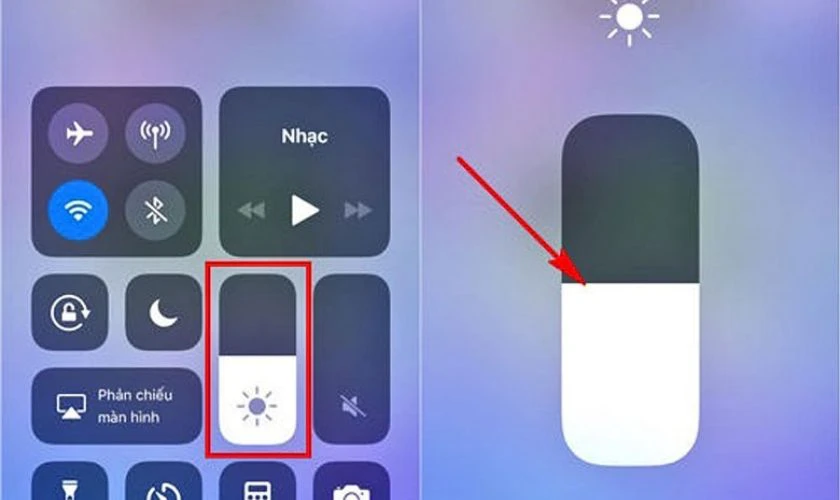 Giảm độ sáng màn hình iPhone