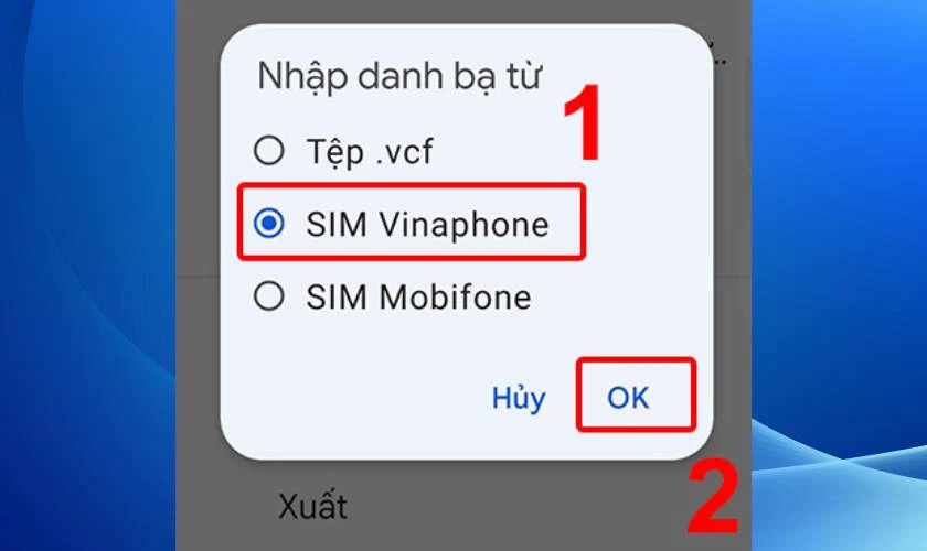 Cách sao chép danh bạ từ SIM sang máy Xiaomi đơn giản