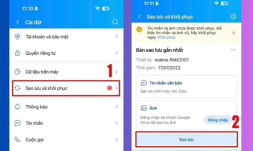 Cách sao lưu tin nhắn Zalo trên điện thoại iPhone