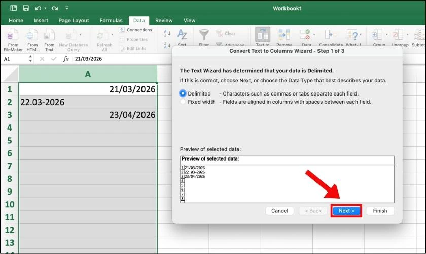Tại hộp thoại nhấn Next hai lần