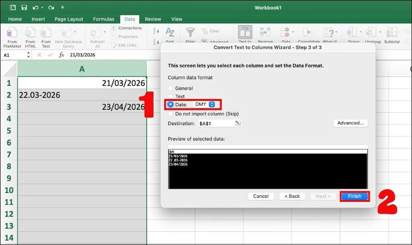Cuối cùng bạn nhấn vào nút Finish