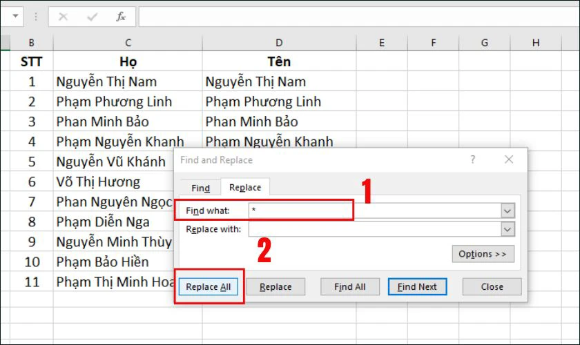 Cách sắp xếp tên theo ABC khi Họ và Tên chung 1 cột