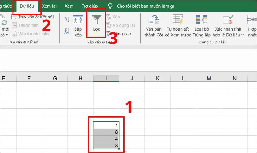 Cách sắp xếp thứ tự trong Excel giảm dần bằng Filter