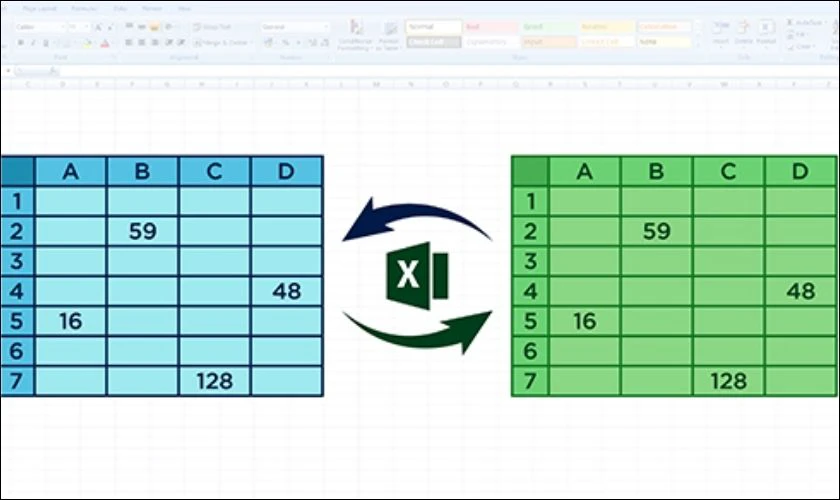 Cách so sánh 2 file Excel thủ công