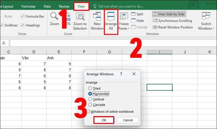 Cách so sánh nhiều file Excel riêng biệt