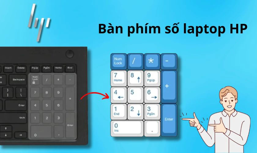 Sử dụng cụm phím số trên bàn phím laptop HP