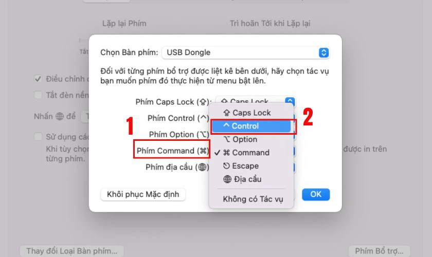 Cách sử dụng bàn phím MacBook - đổi vị trí phím