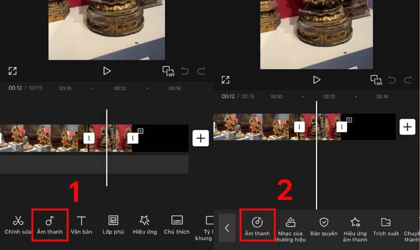 Cách chèn nhạc, chỉnh âm thanh video