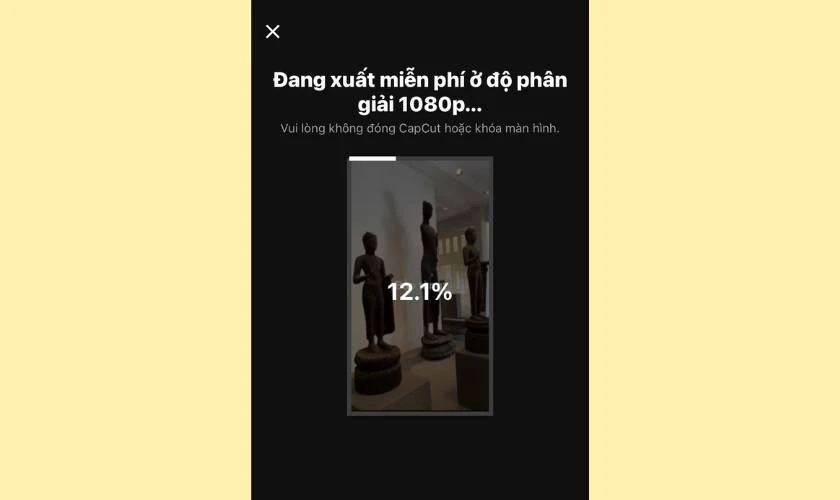 Bạn chờ một lát để video xuất hoàn chỉnh