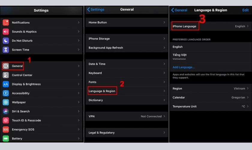 Cách cài đặt ngôn ngữ và bàn phím trên iPhone
