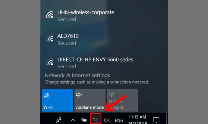 Cách kết nối wifi cho laptop HP