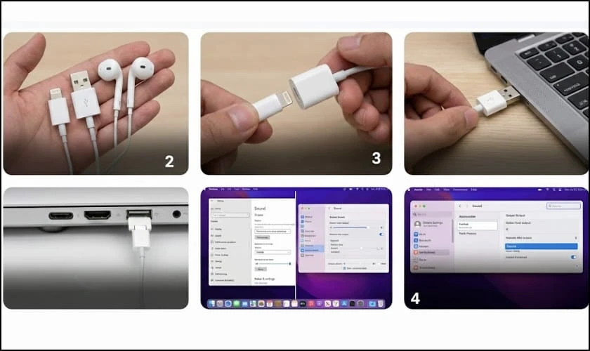 Cách kết nối tai nghe Apple EarPods Lightning MMTN2 nhanh chóng