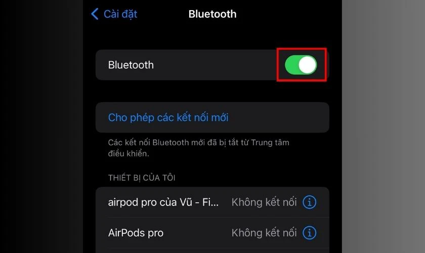 Bật Bluetooth trên điện thoại