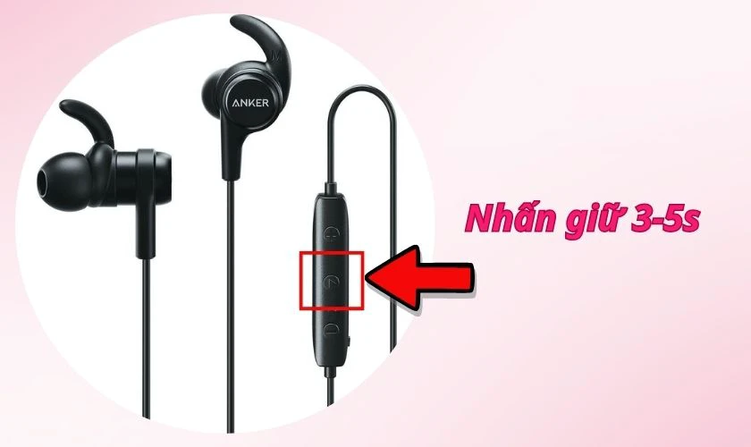 Cách kết nối tai nghe Bluetooth có dây Anker SoundBuds Flow