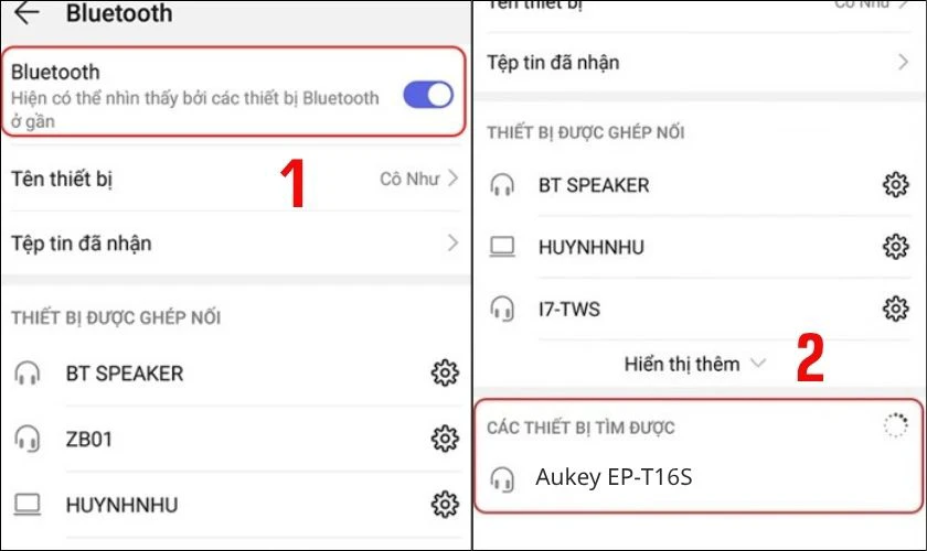 Bật Bluetooth trên điện thoại và kết nối tai nghe
