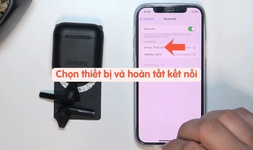 Cách kết nối tai nghe Defunc True Go