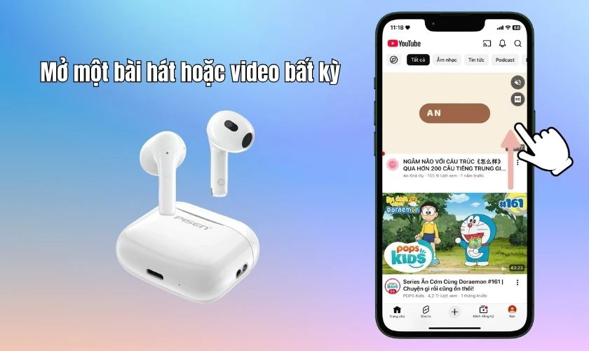 Cuối cùng, bạn mở một bài hát hoặc video bất kỳ trên điện thoại để kiểm tra âm thanh