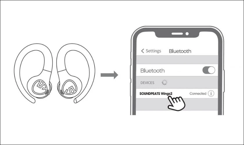 Cách kết nối tai nghe Bluetooth không dây SoundPEATS True Wings đơn giản