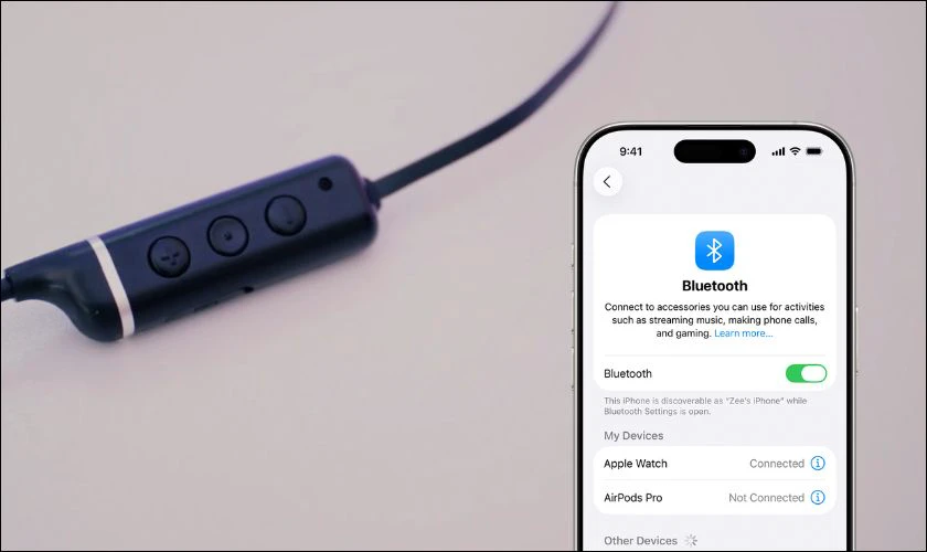 Cách kết nối tai nghe Bluetooth Partron Croise.R PBH-400 với điện thoại