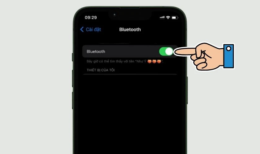 Bật Bluetooth trên điện thoại và bật nguồn tai nghe