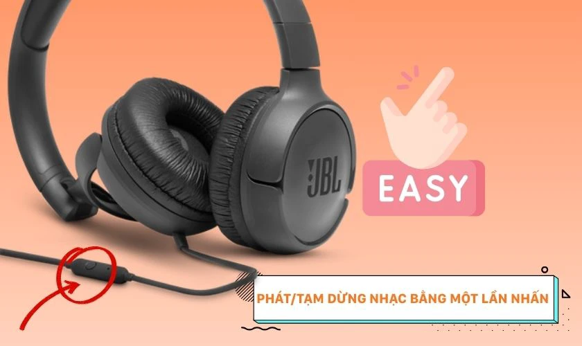 Cách sử dụng các chức năng chính trên tai nghe chụp tai JBL Tune 500
