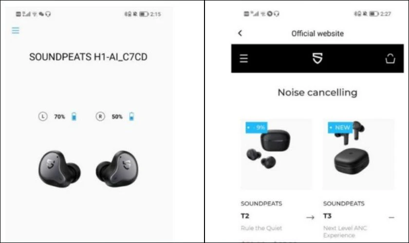Tùy chỉnh âm thanh và kiểm tra thông tin tai nghe